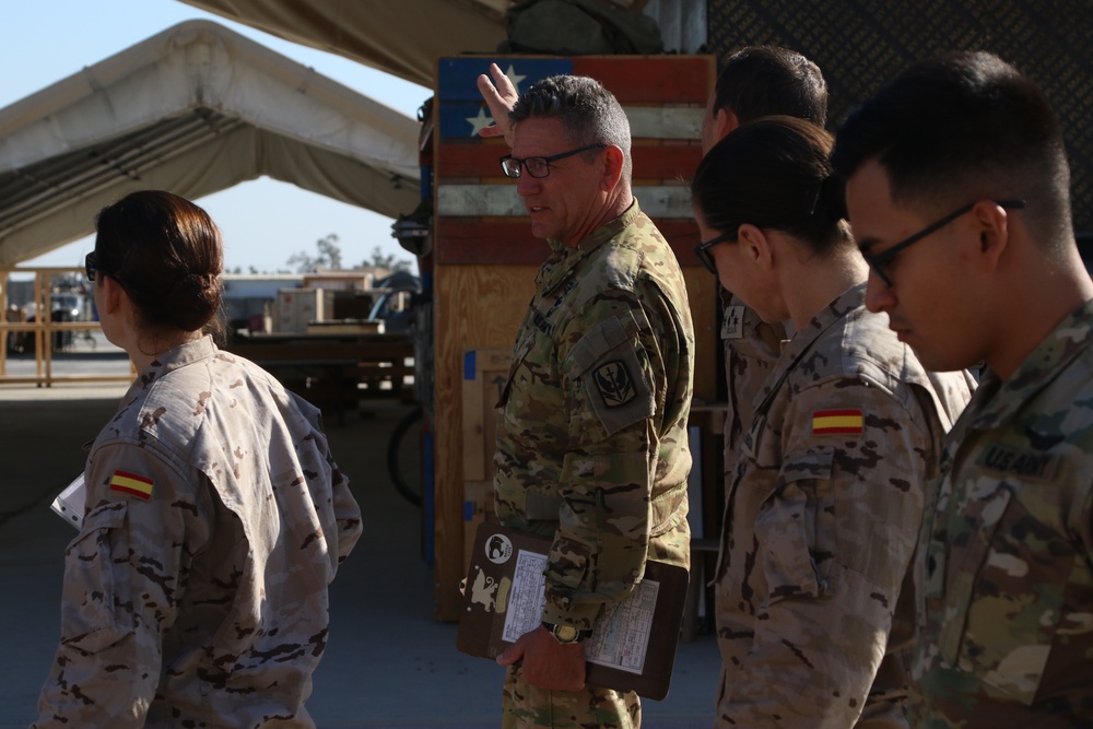 Spanish army visits with 449th CAB