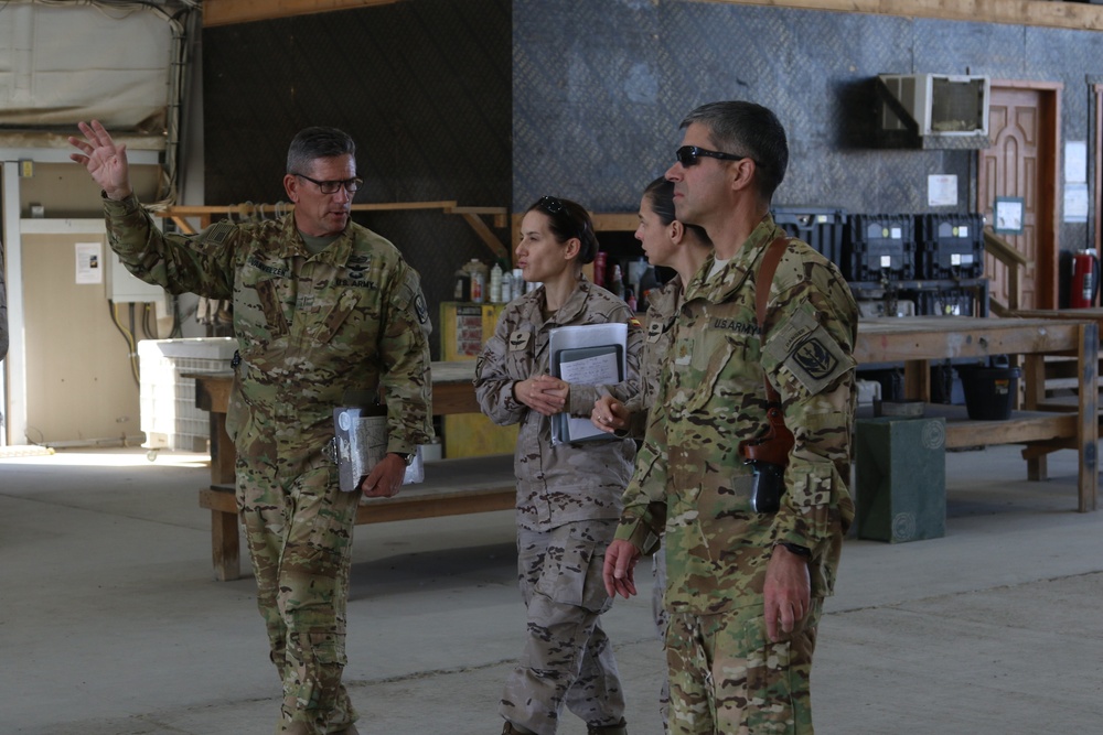 Spanish army visits with 449th CAB