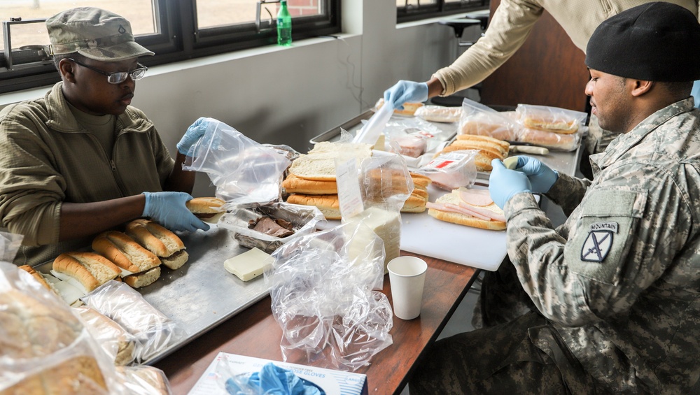 F Co Mess Section makes meals for over 320 soldiers