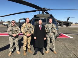 US ARMY AVIATION BATTALION-JAPAN FLIES VICE PRESIDENT