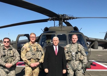 US ARMY AVIATION BATTALION-JAPAN FLIES VICE PRESIDENT