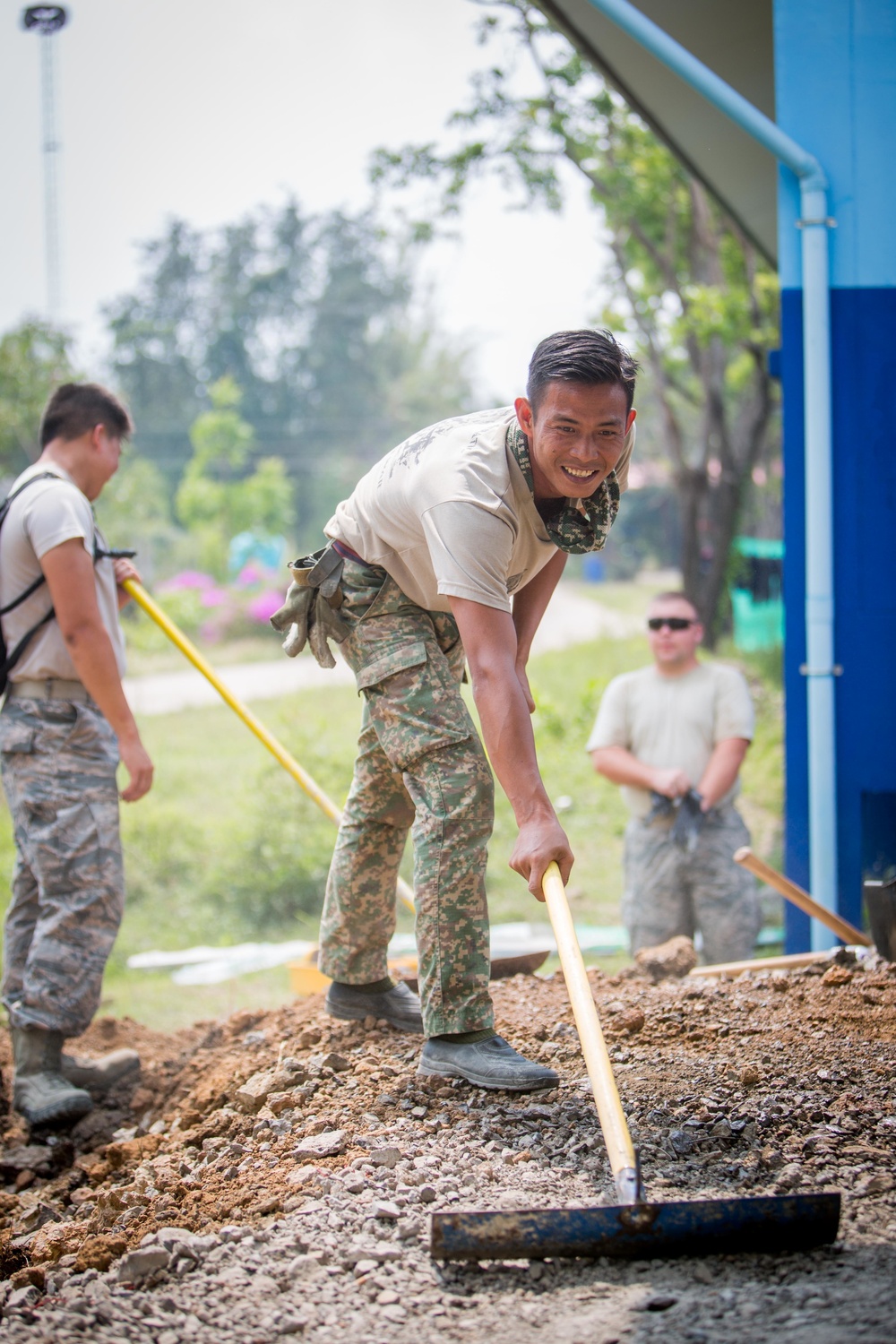 Cobra Gold 18: Royal Thai, US forces construct a building at the Bankhaotien School in Lopburi province