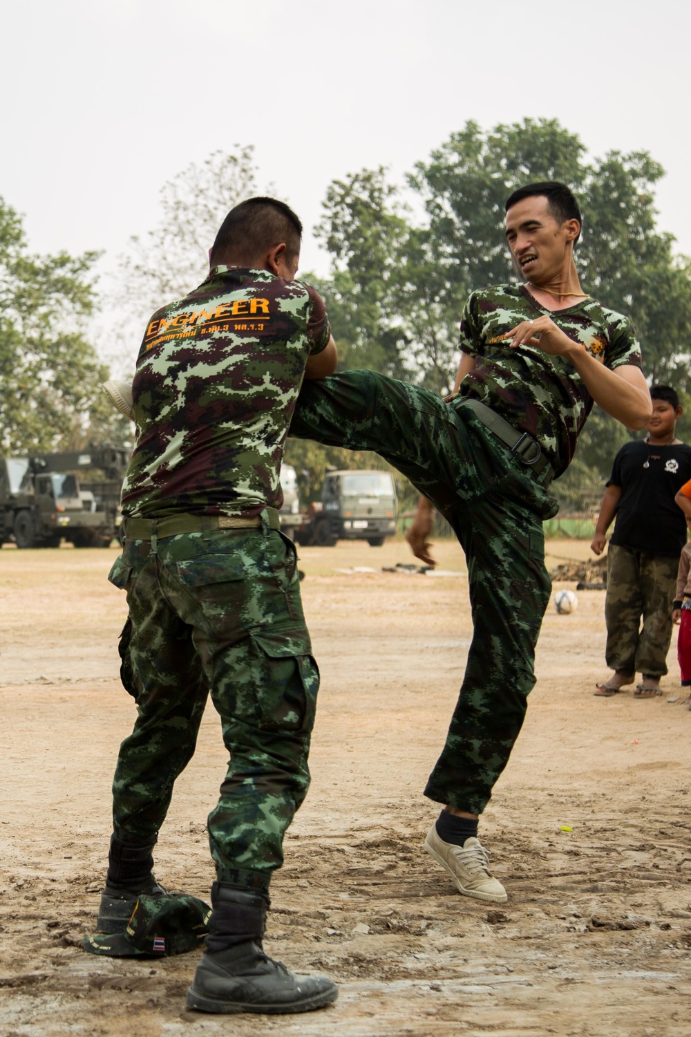 Cobra Gold 18: Royal Thai, US forces celebrate at the Nonghipadungkitwittaya School in korat, Kingdom of Thailand