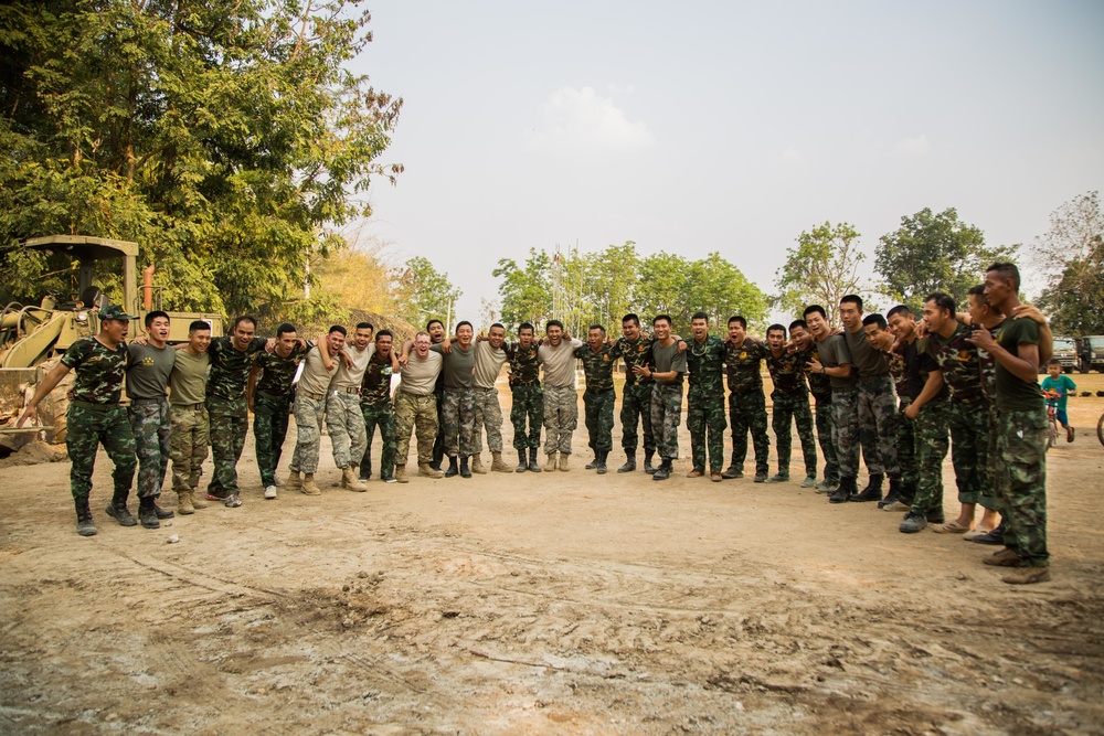 Cobra Gold 18: Royal Thai, US forces celebrate at the Nonghipadungkitwittaya School in korat, Kingdom of Thailand