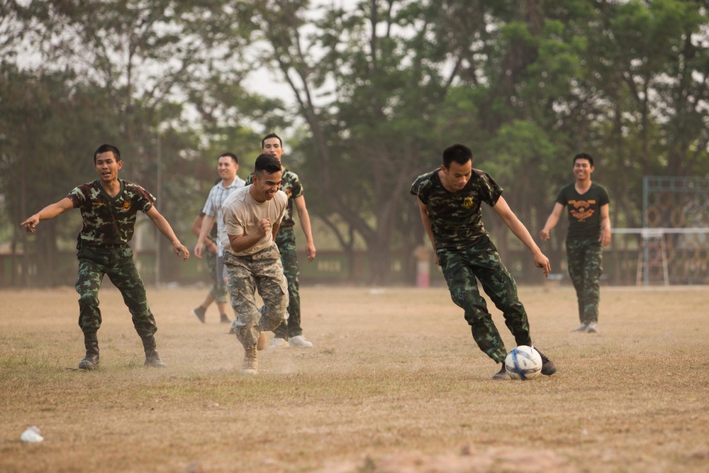 Cobra Gold 18: Royal Thai, US forces celebrate at the Nonghipadungkitwittaya School in korat, Kingdom of Thailand