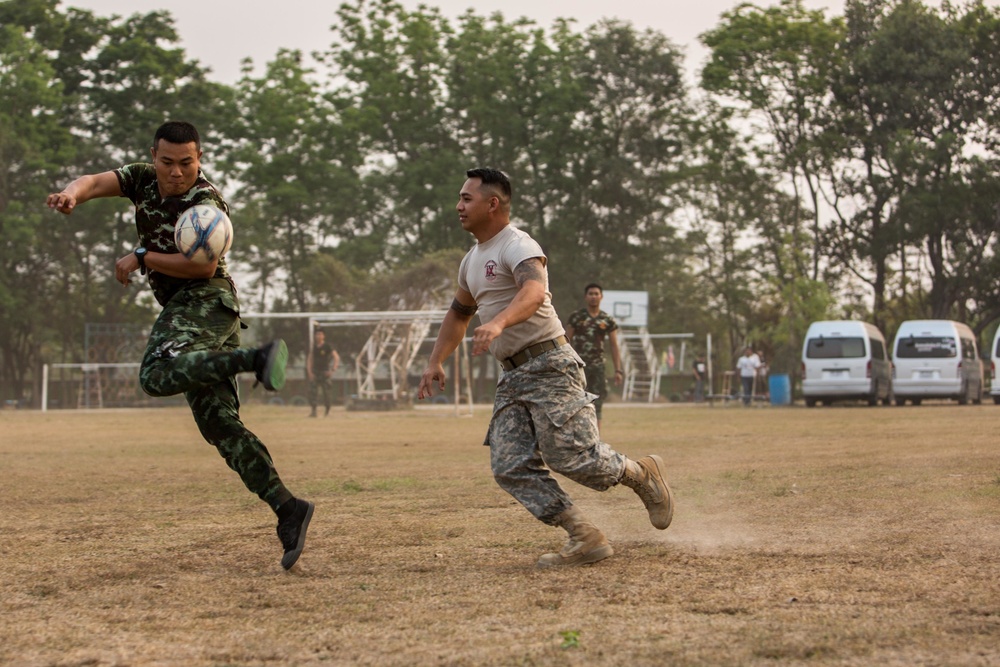 Cobra Gold 18: Royal Thai, US forces celebrate at the Nonghipadungkitwittaya School in korat, Kingdom of Thailand