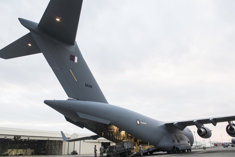 Qatar Emiri Air Force works with U.S. Air Force to move cargo