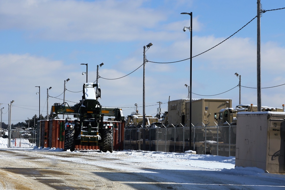 Container loading operations at Fort McCoy