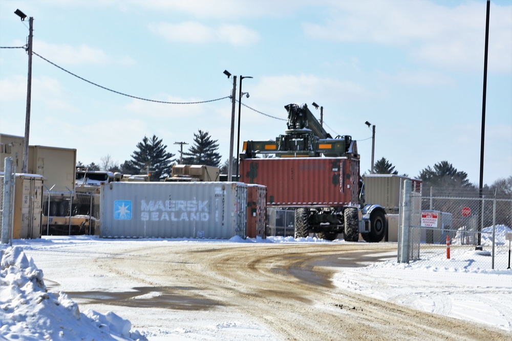 Container loading operations at Fort McCoy