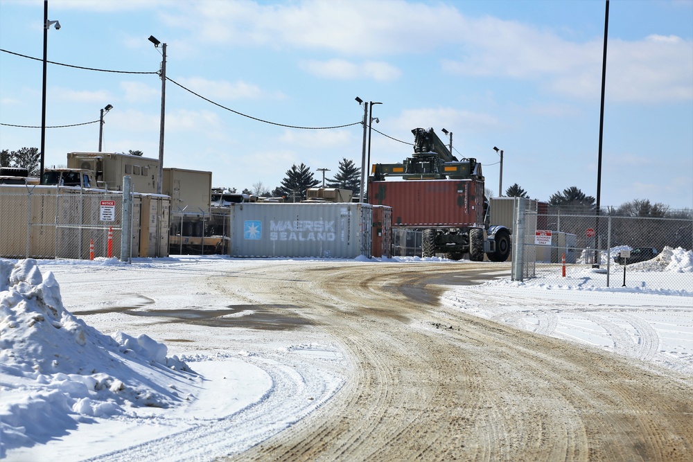 Container loading operations at Fort McCoy