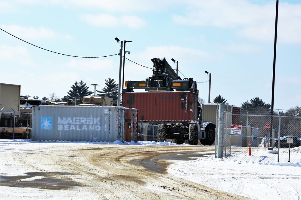 Container loading operations at Fort McCoy