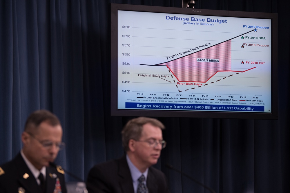 USD(C) Norquist and Lt. Gen. Ierardi brief media on FY19 Defense Budget