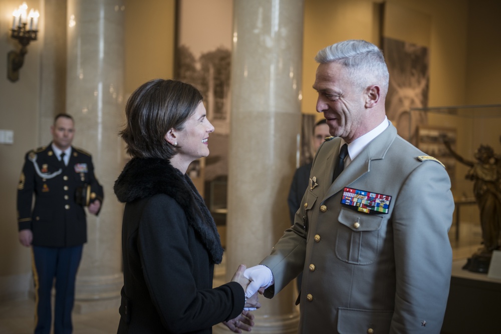Chief of the Defence Staff of the French Armed Forces Gen. François Lecointre Participates in an Armed Forces Full Honors Wreath-Laying Ceremony at the Tomb of the Unknown Soldier