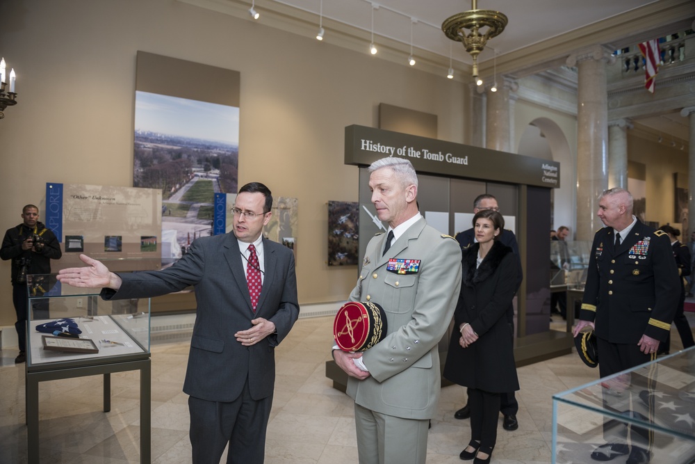 Chief of the Defence Staff of the French Armed Forces Gen. François Lecointre Participates in an Armed Forces Full Honors Wreath-Laying Ceremony at the Tomb of the Unknown Soldier