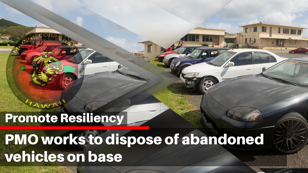 PMO works to dispose of abandoned vehicles on base