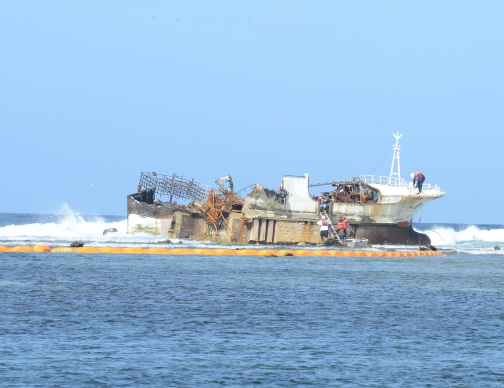 Coast Guard completes pollution response efforts for grounded fishing vessel in American Samoa