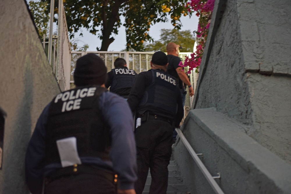 ICE Officers arrest illegal aliens in Los Angeles