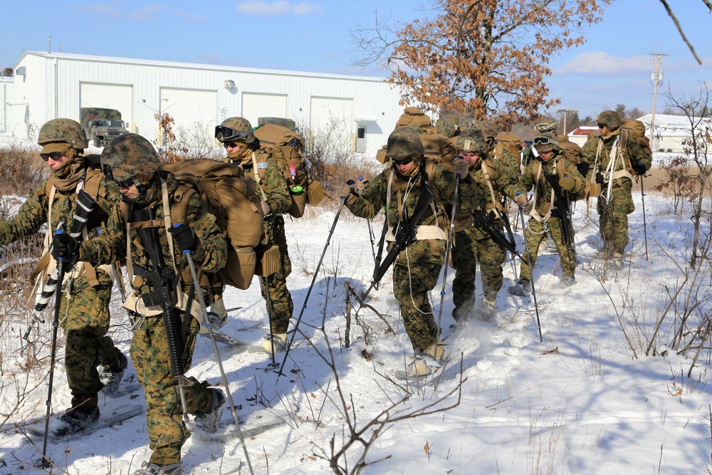 Cold-Weather Operations Course students participate in snowshoe training at Fort McCoy