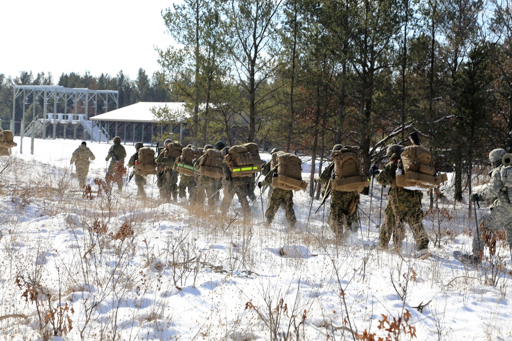 Cold-Weather Operations Course students participate in snowshoe training at Fort McCoy