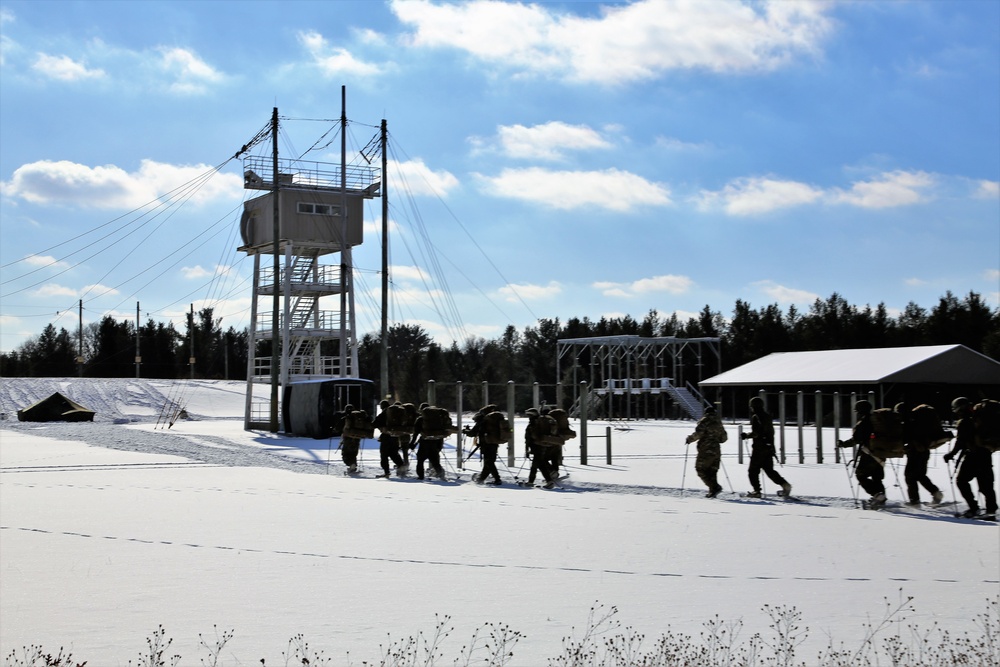 Cold-Weather Operations Course students participate in snowshoe training at Fort McCoy