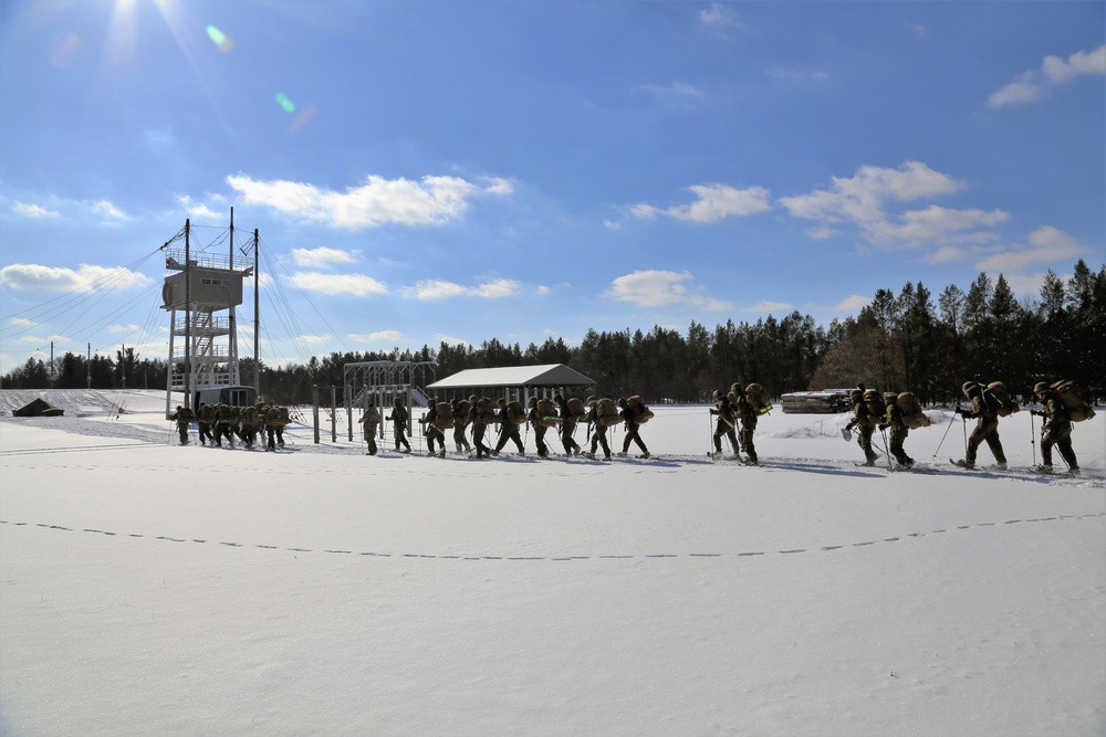 Cold-Weather Operations Course students participate in snowshoe training at Fort McCoy