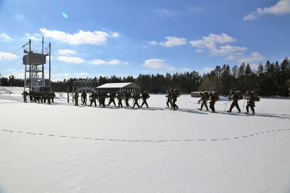 Cold-Weather Operations Course students participate in snowshoe training at Fort McCoy