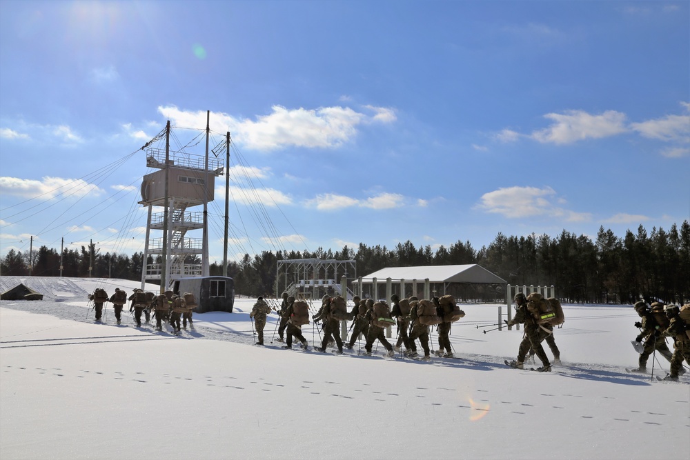 Cold-Weather Operations Course students participate in snowshoe training at Fort McCoy