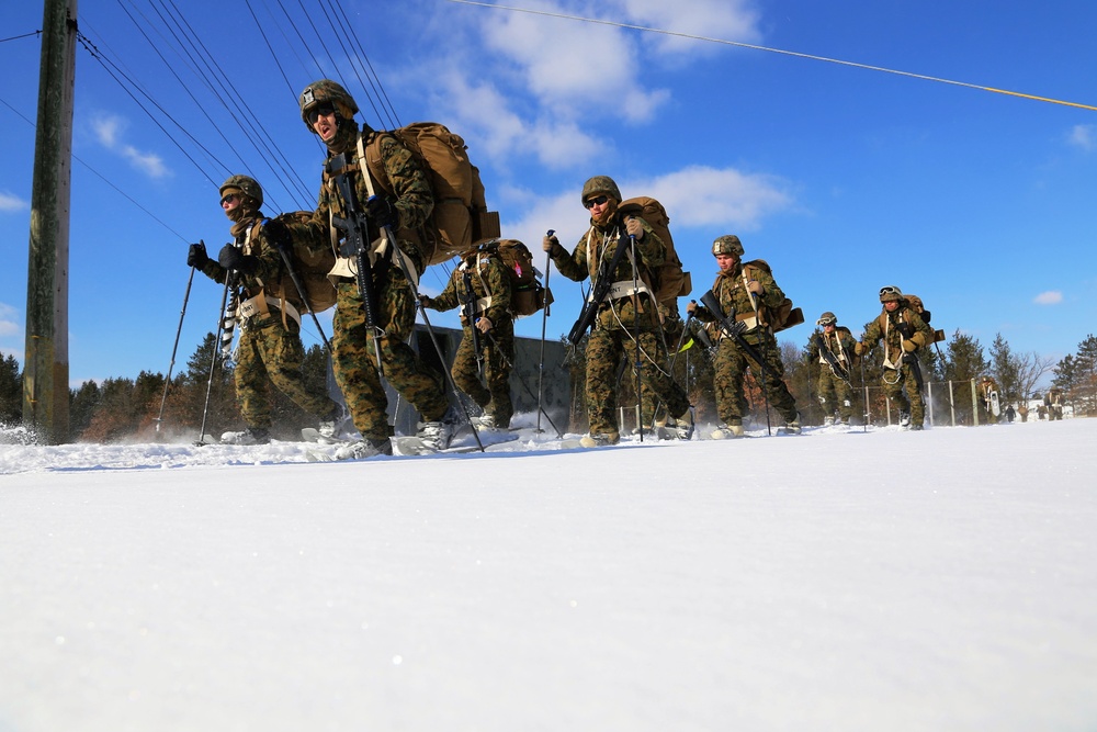 Cold-Weather Operations Course students participate in snowshoe training at Fort McCoy