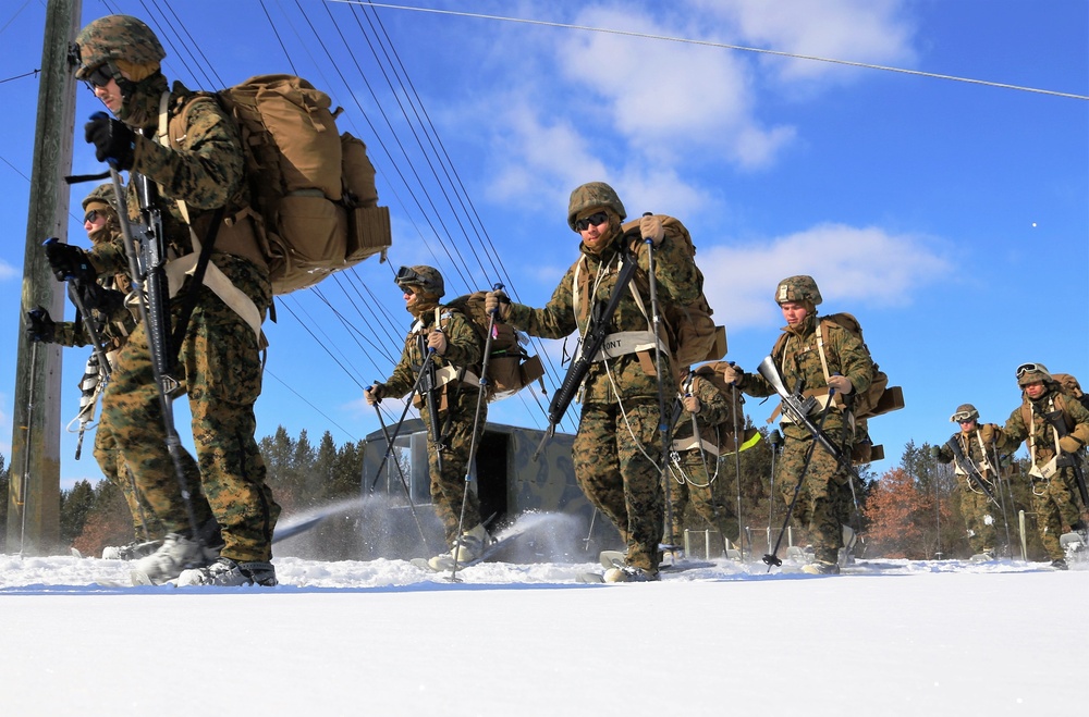 Cold-Weather Operations Course students participate in snowshoe training at Fort McCoy