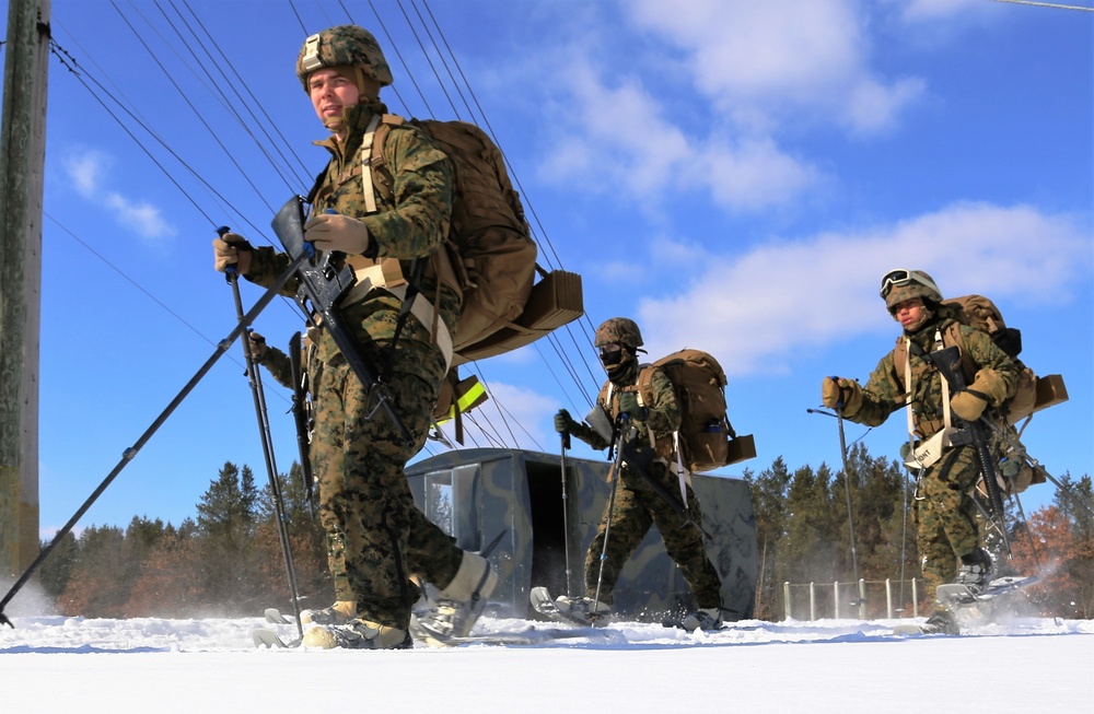 Cold-Weather Operations Course students participate in snowshoe training at Fort McCoy