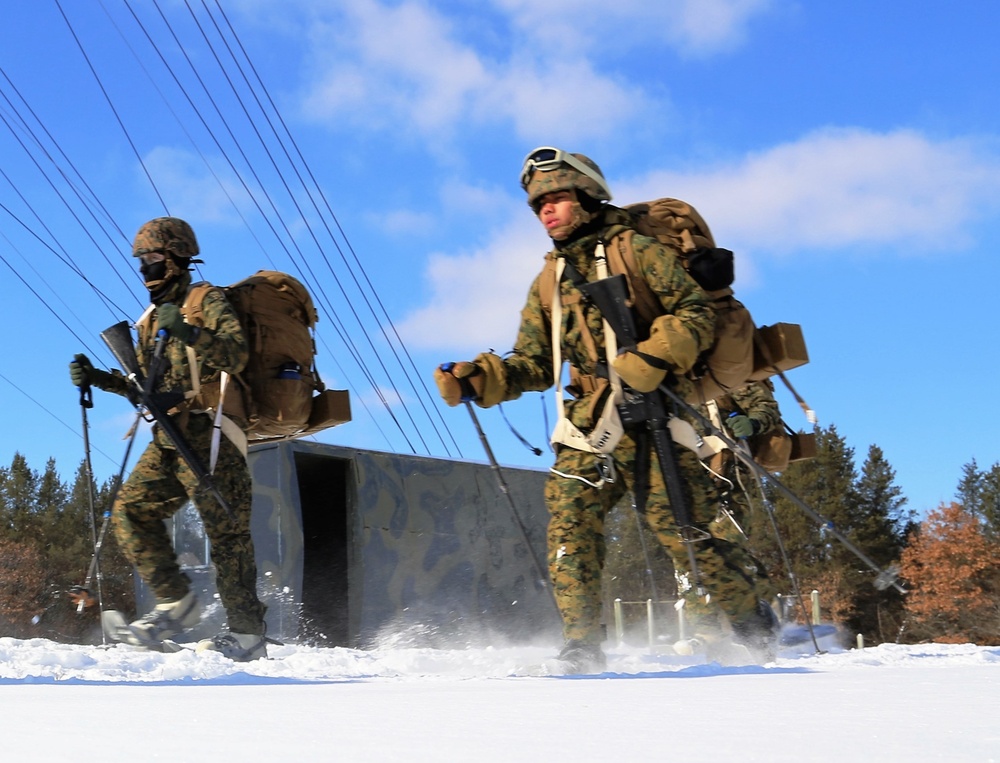 Cold-Weather Operations Course students participate in snowshoe training at Fort McCoy