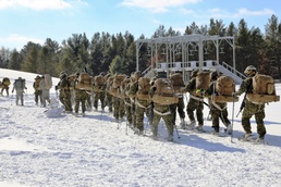 Cold-Weather Operations Course students participate in snowshoe training at Fort McCoy