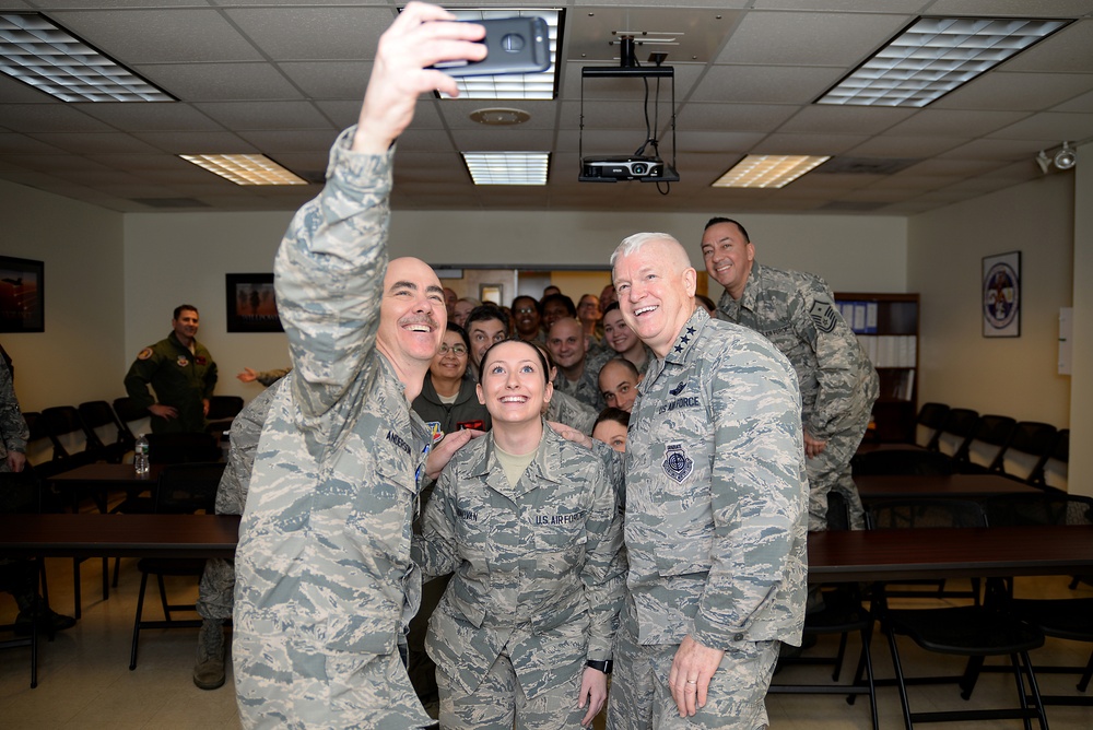 Lt. Gen. Rice and Command Chief Master Sgt. Anderson visit 177th Fighter Wing