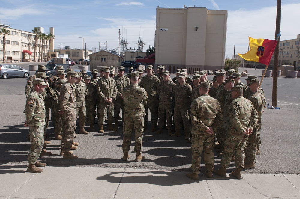678th Air Defense Soldiers welcomed by 10th Army Air Missile Defense commander