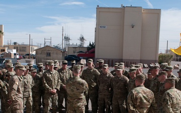 678th Air Defense Soldiers welcomed by 10th Army Air Missile Defense commander