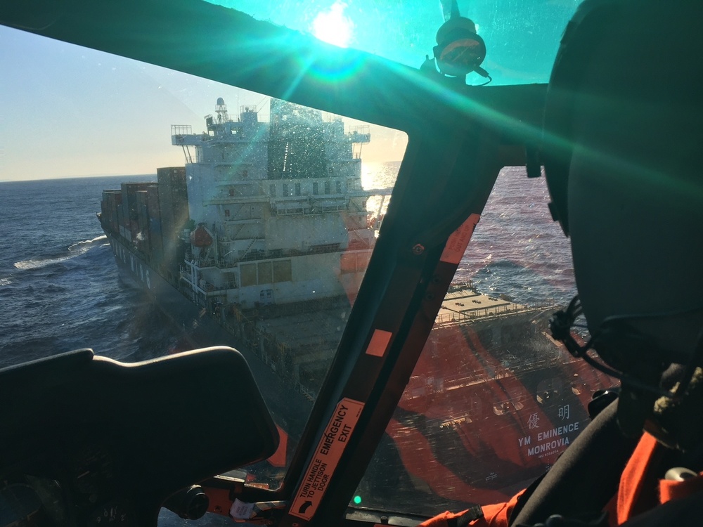 Coast Guard medevacs 35-year-old man from vessel 55 miles west of San Francisco