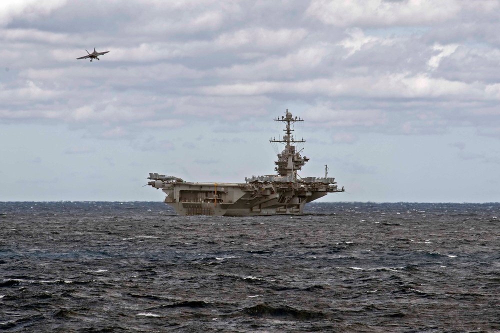 Forrest Sherman is underway as part of the Harry S. Truman Carrier Strike Group (HSTCSG) COMPTUEX, which evaluates the strike group’s ability as a whole to carry out sustained combat operations from the sea - ultimately certifying the HSTCSG for deploymen