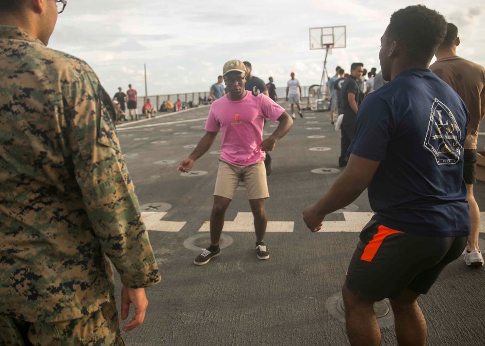 Celebrating New Year’s with Steel Beach Aboard USS Pearl Harbor (LSD 52)
