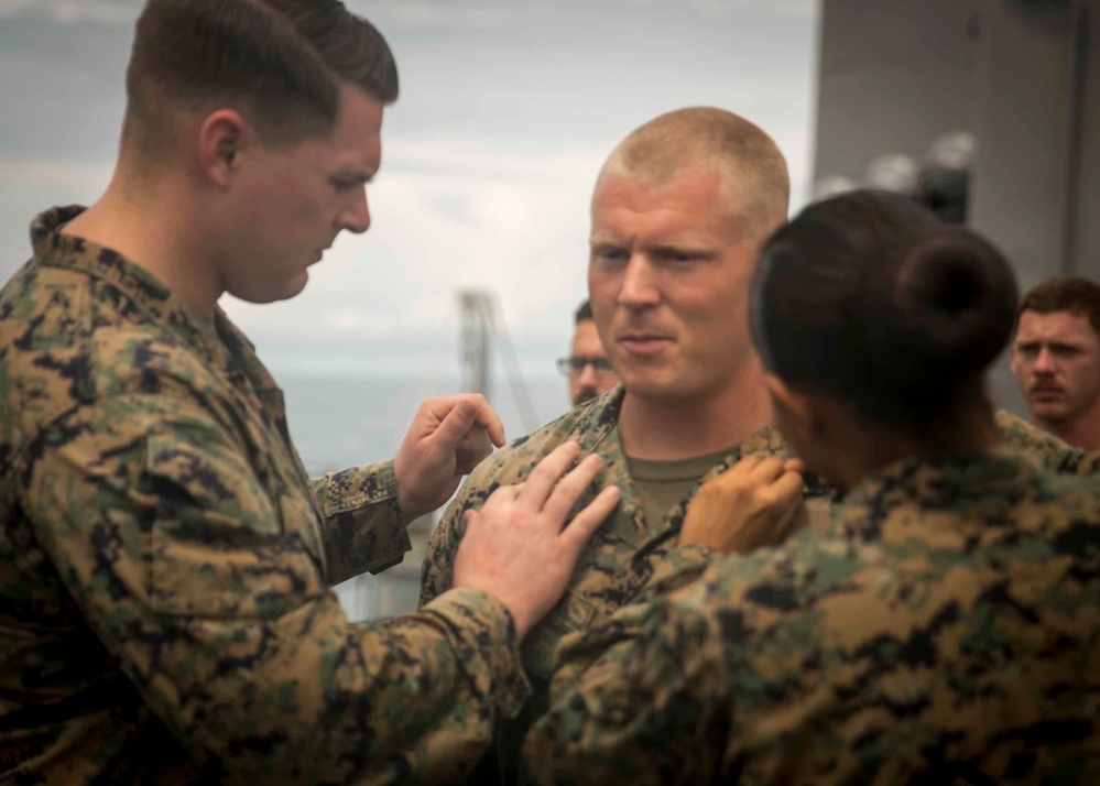 January Promotions aboard USS Pearl Harbor (LSD 52)