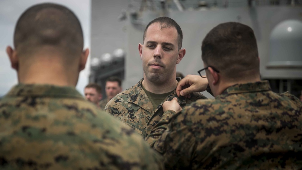 January Promotions aboard USS Pearl Harbor (LSD 52)