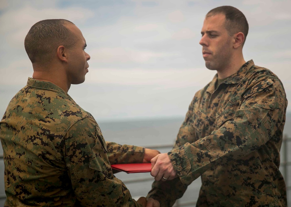 January Promotions aboard USS Pearl Harbor (LSD 52)