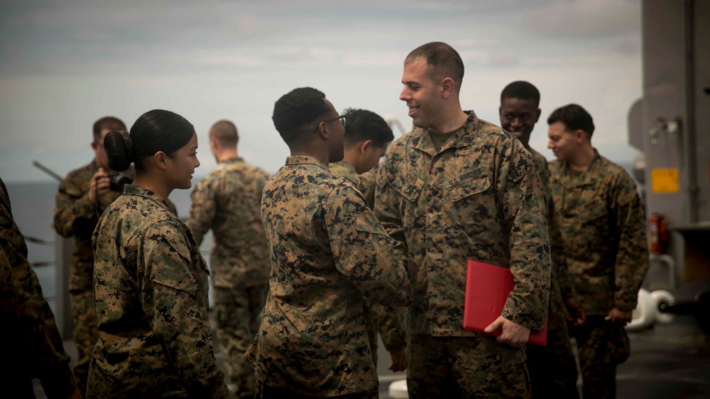 January Promotions aboard USS Pearl Harbor (LSD 52)