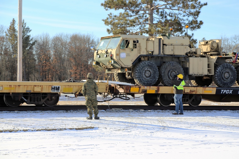 Marines tackle cold-weather rail training during Ullr Shield exercise at Fort McCoy