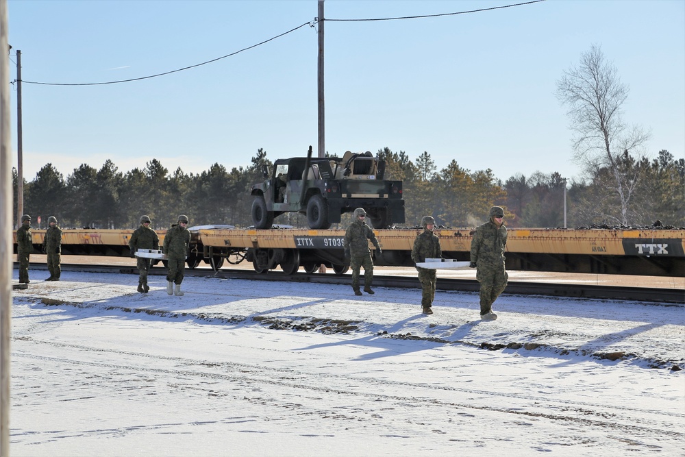 Marines tackle cold-weather rail training during Ullr Shield exercise at Fort McCoy