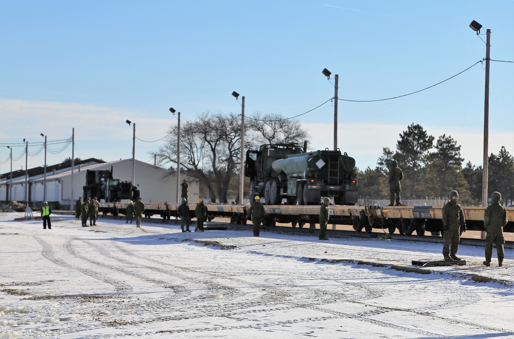 Marines tackle cold-weather rail training during Ullr Shield exercise at Fort McCoy