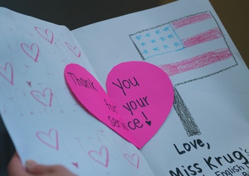 Community Schools Make Valentines for Veterans