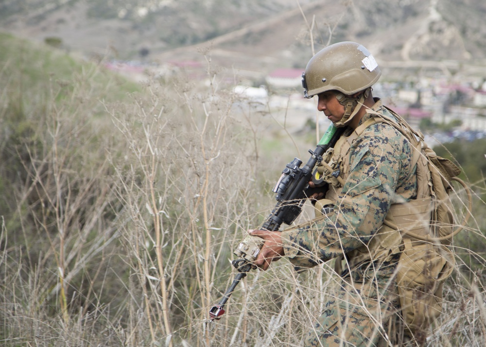 Training in the hills of Camp Pendleton