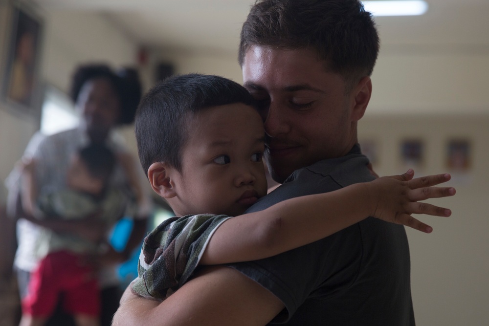 Cobra Gold 18: Marine Aircraft Group 36 visit the orphanage in Pattaya Thailand