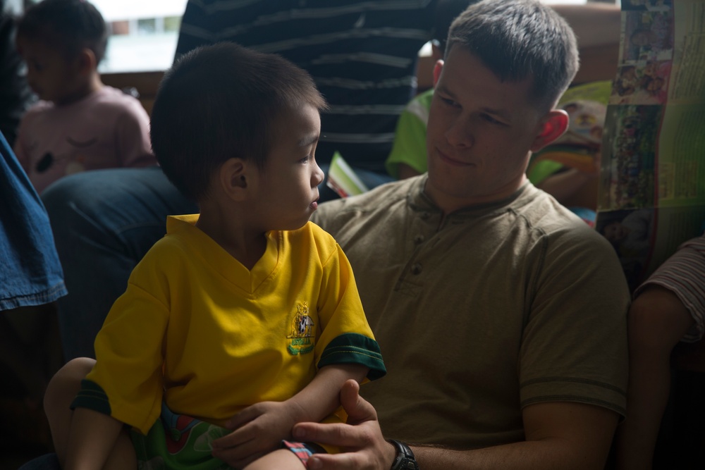 Cobra Gold 18: Marine Aircraft Group 36 visit the orphanage in Pattaya Thailand