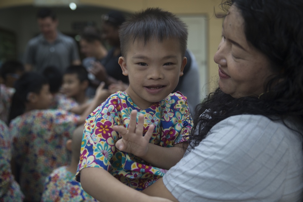 Cobra Gold 18: Marine Aircraft Group 36 visit the orphanage in Pattaya Thailand